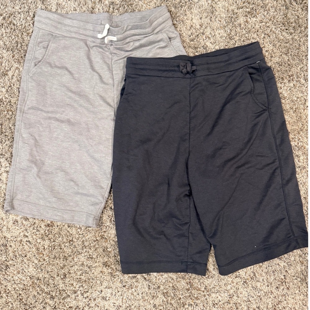 32 Degrees Cool Boys Active Lounge Shorts 2 Pack Black Gray Size L 14-16